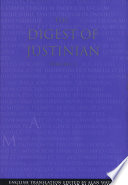 The Digest of Justinian : vol. 1