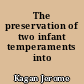 The preservation of two infant temperaments into adolescence