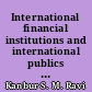 International financial institutions and international publics goods : operational implications for the world bank