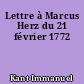 Lettre à Marcus Herz du 21 février 1772