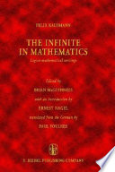 The Infinite in mathematics : logico-mathematical writings
