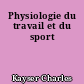 Physiologie du travail et du sport