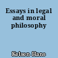 Essays in legal and moral philosophy