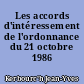 Les accords d'intéressement de l'ordonnance du 21 octobre 1986