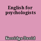 English for psychologists