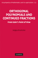 Orthogonal polynomials and continued fractions : from Euler's point of view