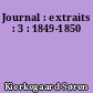 Journal : extraits : 3 : 1849-1850
