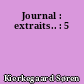 Journal : extraits.. : 5