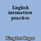 English intonation practice