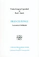 Francis Ponge : lectures et méthodes