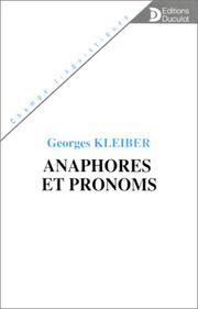 Anaphores et pronoms