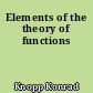Elements of the theory of functions