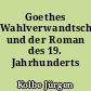 Goethes Wahlverwandtschaften und der Roman des 19. Jahrhunderts