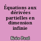 Équations aux dérivées partielles en dimension infinie