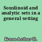Souslinoid and analytic sets in a general setting