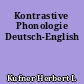 Kontrastive Phonologie Deutsch-English