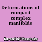 Deformations of compact complex manifolds