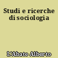 Studi e ricerche di sociologia