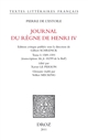 Journal du règne de Henri IV : Tome I : 1589-1591