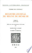 Registre-journal du règne de Henri III : 2 : 1576-1578