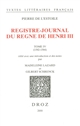 Registre-journal du règne de Henri III : Tome IV : (1582-1584)