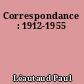 Correspondance : 1912-1955