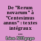 De "Rerum novarum" à "Centesimus annus" : textes intégraux des deux encycliques avec deux études