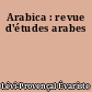 Arabica : revue d'études arabes