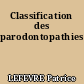 Classification des parodontopathies.