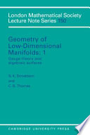 Geometry of low-dimensional manifolds : proceedings of the Durham Symposium, July 1989