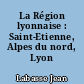 La Région lyonnaise : Saint-Etienne, Alpes du nord, Lyon