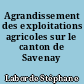 Agrandissement des exploitations agricoles sur le canton de Savenay