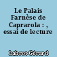 Le Palais Farnèse de Caprarola : , essai de lecture