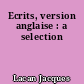 Ecrits, version anglaise : a selection