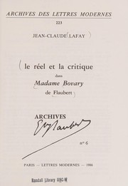 Le réel et la critique dans Madame Bovary de Flaubert