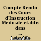 Compte-Rendu des Cours d'Instruction Médicale établis dans l'Hôtel-Dieu de Nantes. Discours du 29 Août 1814