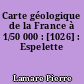 Carte géologique de la France à 1/50 000 : [1026] : Espelette