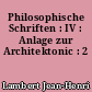 Philosophische Schriften : IV : Anlage zur Architektonic : 2