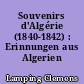 Souvenirs d'Algérie (1840-1842) : Erinnungen aus Algerien