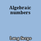 Algebraic numbers