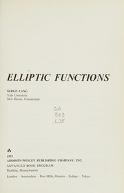 Elliptic functions