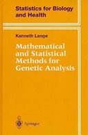 Mathematical and statistical methods for genetic analysis