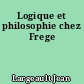 Logique et philosophie chez Frege