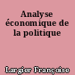 Analyse économique de la politique