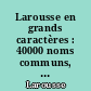 Larousse en grands caractères : 40000 noms communs, 8000 noms propres : dictionnaire de langue française
