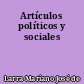 Artículos políticos y sociales