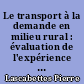 Le transport à la demande en milieu rural : évaluation de l'expérience du département des Hautes-Pyrénées