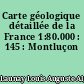 Carte géologique détaillée de la France 1:80.000 : 145 : Montluçon
