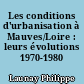 Les conditions d'urbanisation à Mauves/Loire : leurs évolutions 1970-1980