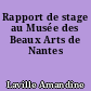 Rapport de stage au Musée des Beaux Arts de Nantes